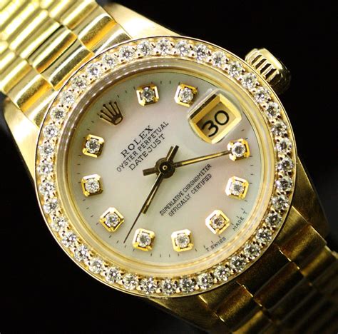 rolex datjust gold womens|rolex lady datejust 18k gold.